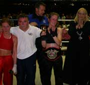 Pictured, Lydia Braniff after her emphatic victory in her Irish title bout