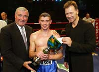 Winner Wilson with Mr Elder Belfast city council and (left) Billy Murray