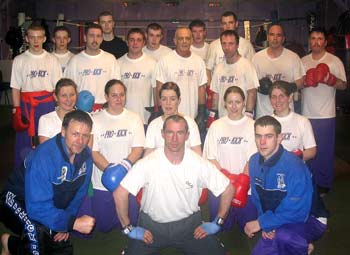 Ken Horan (centre front) with some of the ProKick members on his vist