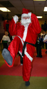 High Kicking Santa