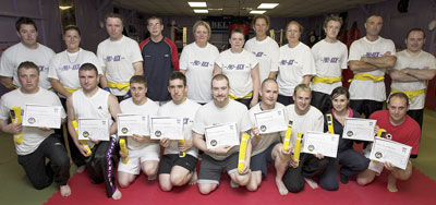 New Belters who passed the next level in their quest for kickboxing excellence 