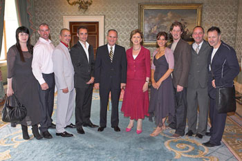 Group shot with the President and Doctor McAleese