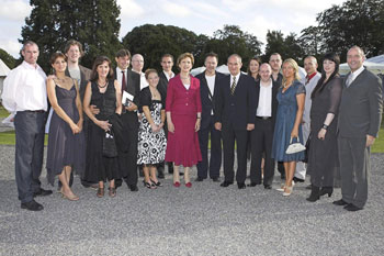 Irish President Mary McAleese at an official reception in Dublin and some of the WKN delegation from across Europe