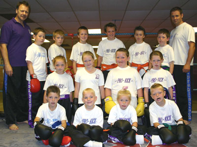 Some of the young hopefuls who hope to travel to Switzerland  in November. The young kickboxers age from 6 to 12 years old - over the next few weeks ProKick will be making the selections. 