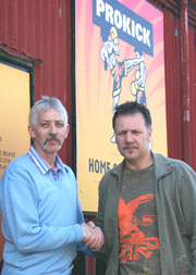 William Ferry,  had a driving element within the sport in Tyrone during the late 80's to early 90s.  here pictured with Billy Murray at the ProKick gym