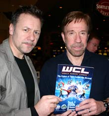 Billy and movie star and martial art legend Chuck Norris 