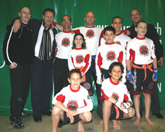 Swiss team along with the away coaches