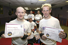 Shane Henderson and David Marshall from North Down earn their Green Belts