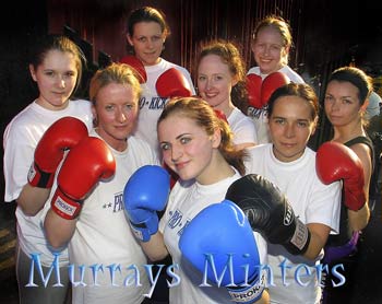 Some of Murray's Minters - prokick's  female kickboxers