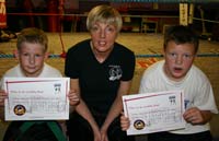 Gail Hagan with two new Blue belts