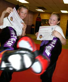 Two of ProKick's top junior Brown belts Abie & Louwis