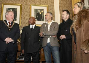 Councillor Wallace Browne,  Marvelous Marvin Hagler , Stephane Cabrera,billy Murray and Mrs kay Hagler