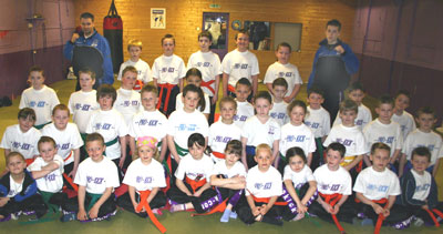 Alexander White is back in Belfast for some hard-grind training as he prepares for his next outing in Geneva on May 6. But first he took time-out with some of the ProKick kids classes