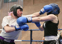 Alana Carson connects with a left jab.