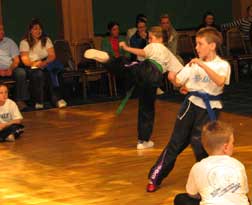 Prokick Green belt kids battle to see who is the best shadow boxer