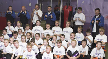 Some of the kids who took part in the ProKick fun day