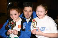 Winners: Abby McCartney and Birthday girl (8 today 17 Jan) Jade Titmus. The judgues could not split two junior kickboxing stars 