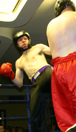 Oliver Murphy in action at his second fight