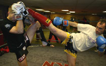 Sparring with Ian young 