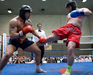 Dylan in action at his last bout at the Falls LC