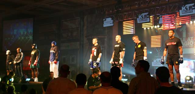 The fighters line-up for the 8 man tournament