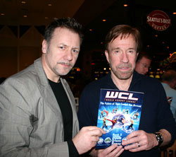 Billy Murray and Chuck Norris at the WCL event in Vegas