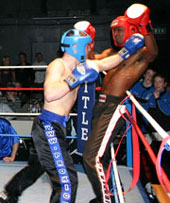 Andrew Grimason Winner (left punching) on points 