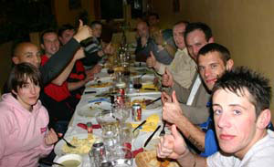 Promoters and fighters have a much awaited for dinner after the weigh in