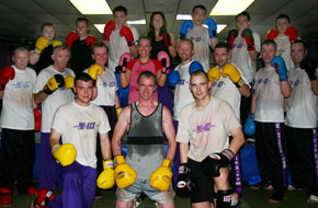 Ken Horan gets support from the new sparring class