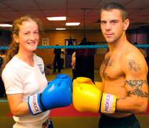 Lydia Branniff and WKN professional world champion Gary Hamilton