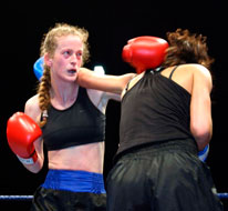 Lydia (LEFT) in action