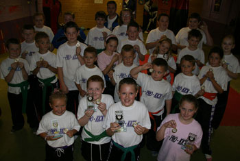 The Prokcik kids with their Medal haul