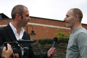 BBC's Jumping Joe Lindsay interviews Darren Dougan about the Brawl on the Wall