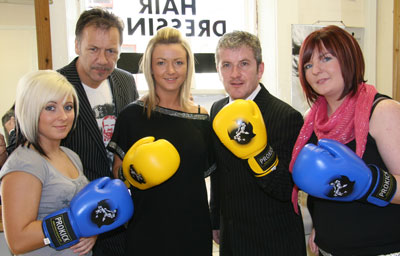 Elissa Newton, Billy Murray, Kathleen Morrison, Brendan Thompson and Dearbhla Harkin from Identity Hair Dressing