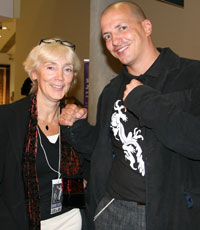 DrCarole Presern from the UN with forerm world champion Carl Emery