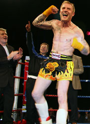 A happy Gary Fullerton after a great fight