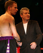 Robert McNeill with event sponsor Schwarzkopf's Brendan Thompson