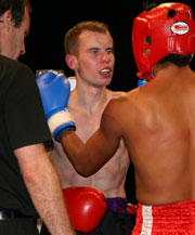 Diego Diserens shows respect to Robert McNeill after their bout