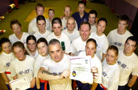 Martin from Antrim gets his green belts, Martin will join the fighter class next week