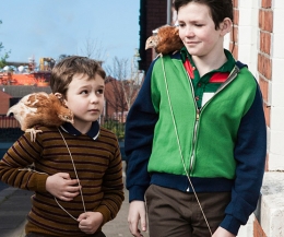 Riley Hamilton (Left) from Bangor & Aaron Lynch were brothers in the movie Boogaloo and Graham which is nominated for the 2015 EE British Academy Film Awards