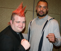 I'm sure Hesdy Gerges (pictured) would have been at the wedding if he had an invitation. Pictured here with McCosker in Japan