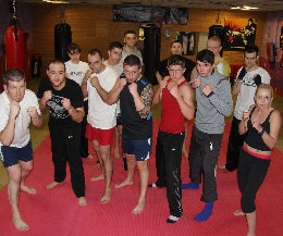 Kickboxers move to next level - Pictured are the first Advance beginners of 2013