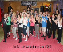 New kickboxing class kicks off tonight Tuesday the 8th JAN 2013 at 7.45pm