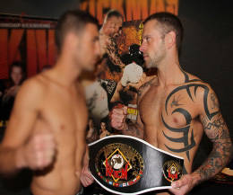 Check the weights of your favorite fighters - Gary Hamilton (Belfast, NI) made 64.5kg and the WKN champion Daniel Zahra (Malta) a kilo heavier at 65.5kg