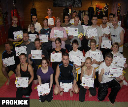 Well done to all who moved to the next level on the kickboxing ladder of excellence, please check the class times for your class up-date and new times.