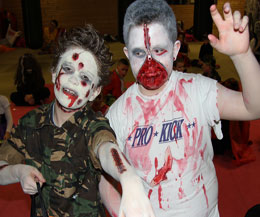 Winners of the fancy dress halloween Special at the ProKick gym in East Belfast - Jacob Eyre and Jack Dawson