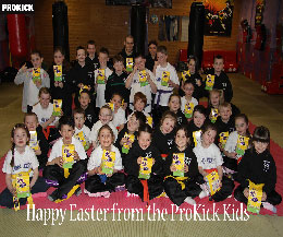 The ProKick kids wish you all a happy Easter. All the kids received their Easter eggs before the Easter holiday.