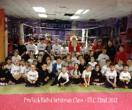 The prestigious visitor Santa was special guest of honor for the annual ProKick kids Xmas party and competition.