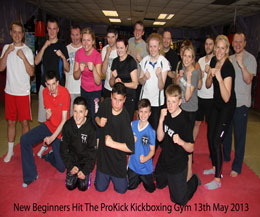 New starts get first class of 6 on Monday 13th May - Novice Kickers Sign-up for 6 weeks of ProKick kickboxing