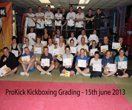 Well done to all who took part - picture are the group who move to the next level of ProKick kickboxing